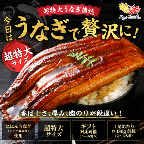 超特大うなぎの蒲焼 1尾約380g